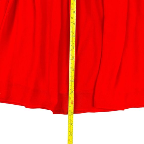 TFNC London ASOS Little Red Dress Sleeveless Pleated Skirt Chifon Women's Size S - Picture 15 of 16